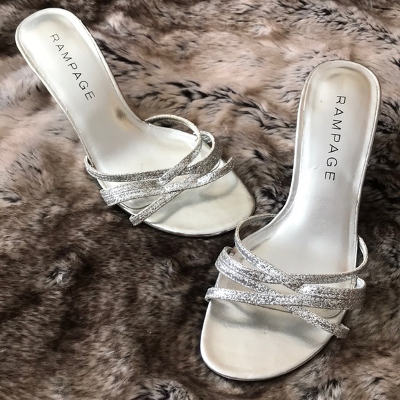 Rampage Shoes - Sparkly Silver Heel